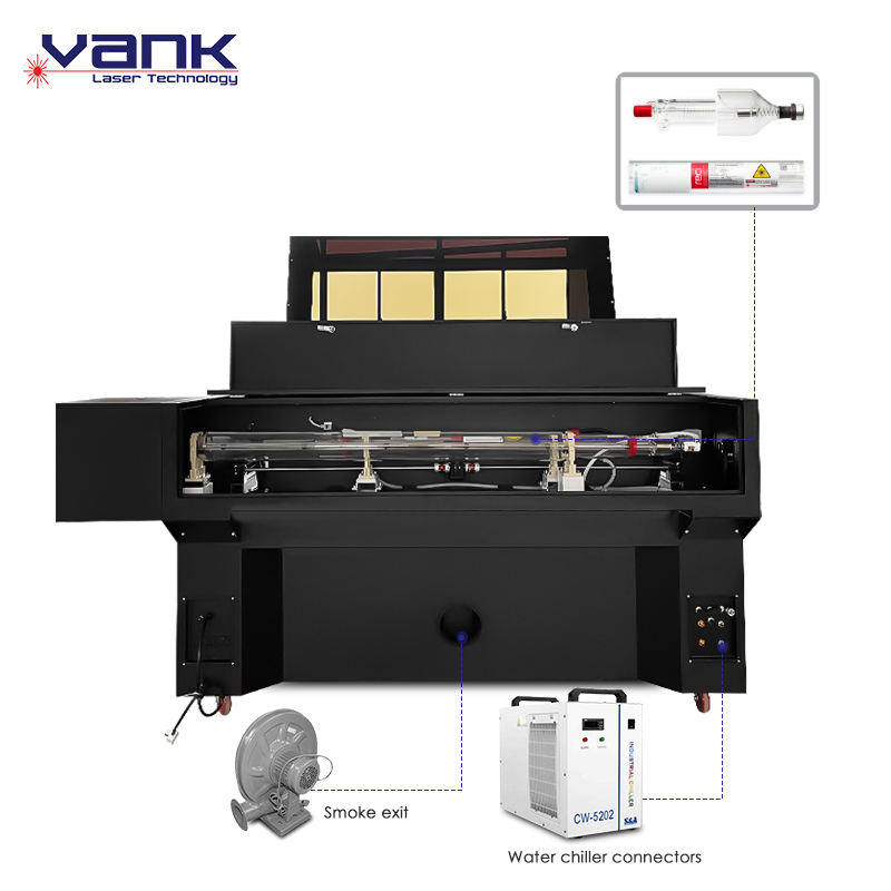 VankCut-1490 Máquina cortadora y grabadora láser de CO2 mixto 2 cabezales
